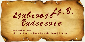 Ljubivoje Budečević vizit kartica
